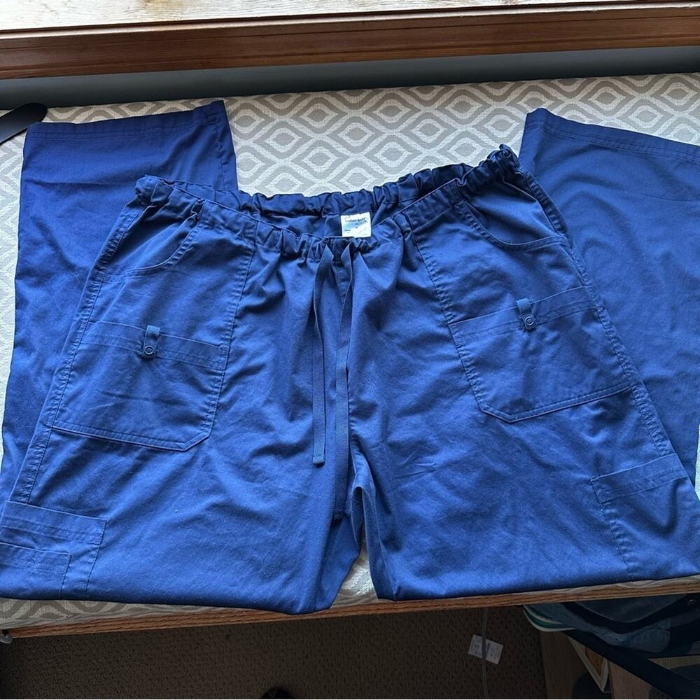 SCRUBS- Butter-Soft Women’s Drawstring Scrub Pants navy sz 2X NWOT